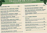 Trakarn De Cuisine menu