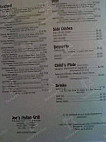 Joe's Italian Grill Pizza menu