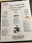 Cozy Corner Cafe menu