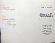 Cellar Cafe menu