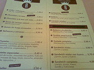 Confiteria Rialto menu