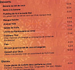 Thai Time menu