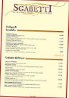 Sgabetti Ristorante Italiano menu