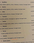 Le Tramway menu