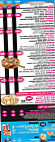 Sunset Pizza menu