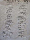 Main Street Pizza menu