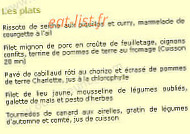 Le Thiers Temps menu