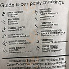 The Cornish Bakery menu