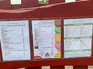 La Beliere menu