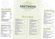 Driftwood Restaurant, Cafe Bar menu