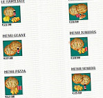 Pronto Pizza menu