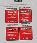 L'Appel a Pizza menu