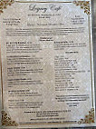 Legacy Cafe menu