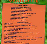 O'naturelle menu