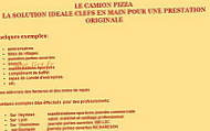 Pizz'a Mimi menu