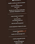 La Chaumiere menu