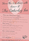 The Amberley Inn menu