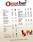 Onze Bar menu