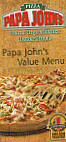 Papa John's Pizza menu