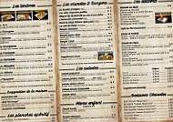 O Tartines menu