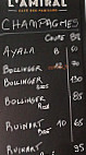 L'Amiral Biarritz menu