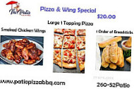 The Patio Pizza Bbq menu