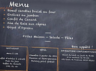 Le Tout Va Bien menu