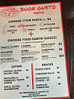 Buon Gusto Pizza And Pasta menu