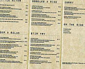 Pad Cha Thai menu