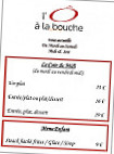 L'o A La Bouche menu