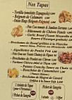 La Tabatière menu