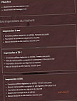 L'Impressionniste menu