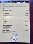 La cave Profonde menu