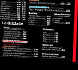 La Grillade menu