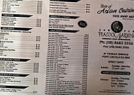 Peacock Gardens Chinese Thai menu