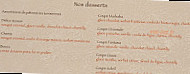 La Fantasia menu