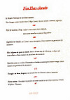 La Fabrique menu