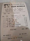 Gran Muralla menu