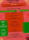 Delices De Chine menu