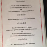 Passion Cuisine Chez Martine Carte