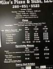 Mike's Pizza Sub Carry Out menu