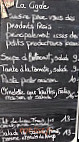 La Cigale menu