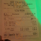 Calafell menu