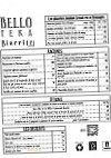 La Belloteka menu