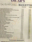 Oscar's menu