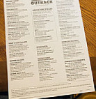 Outback Steakhouse menu