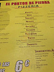 El Portón De Piedra menu