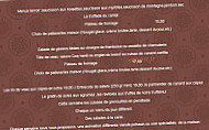 Le Coq Hardi menu