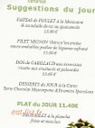 L'Olivier du Golf menu