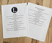 Latitude 38 Bistro Spirits menu